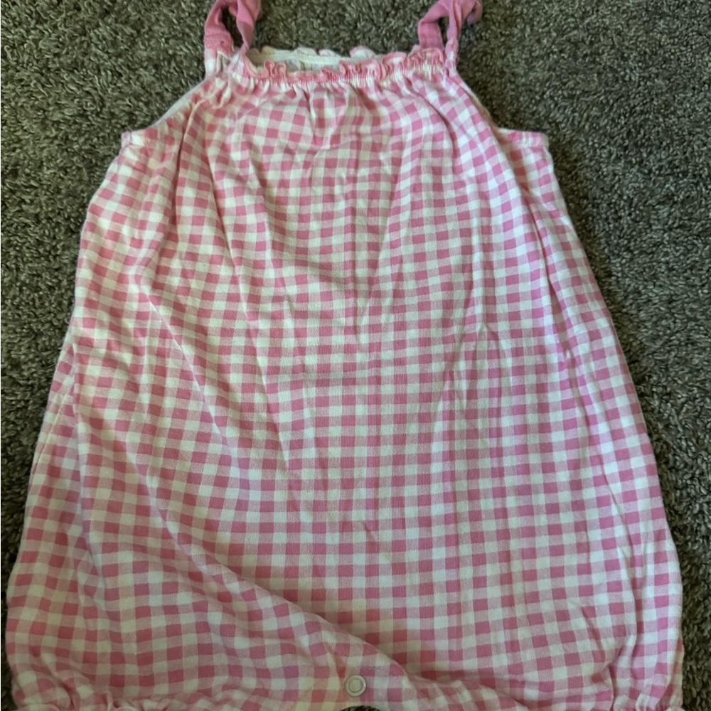 Carter's Pink Checkered Baby Romper
